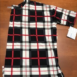 NWT Large Plaid LuLaRoe Irma tunic